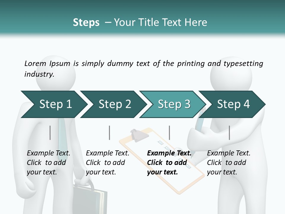 Pen Write Character PowerPoint Template