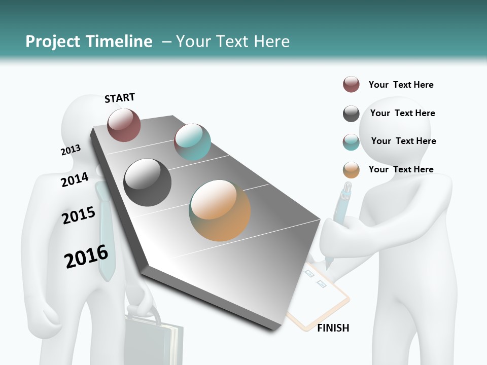 Pen Write Character PowerPoint Template