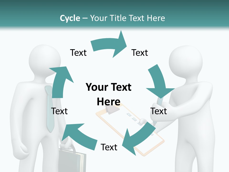 Pen Write Character PowerPoint Template