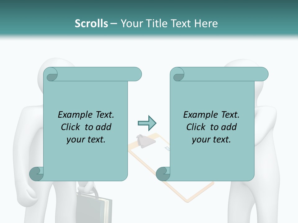 Pen Write Character PowerPoint Template