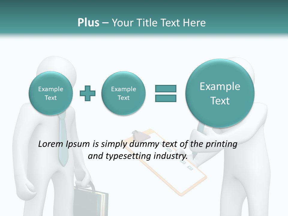 Pen Write Character PowerPoint Template