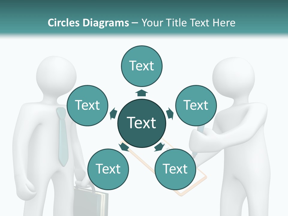 Pen Write Character PowerPoint Template