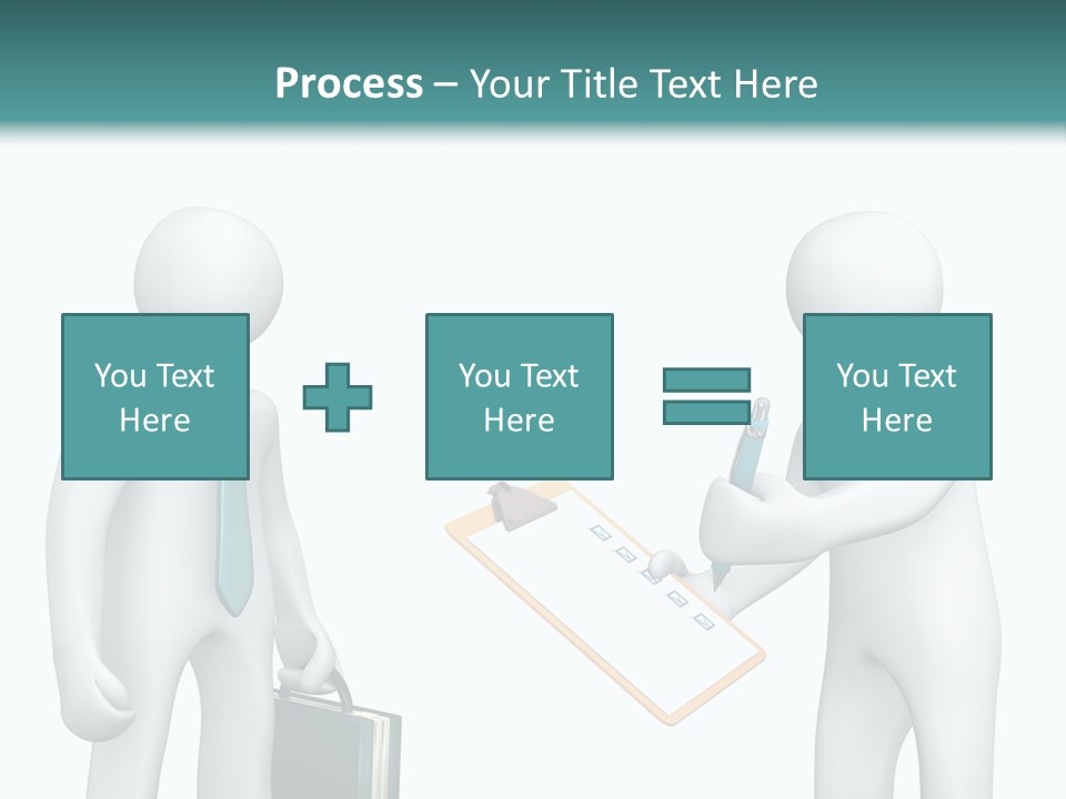 Pen Write Character PowerPoint Template