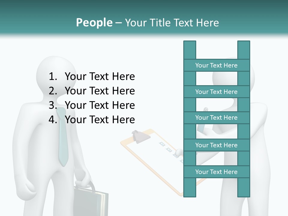Pen Write Character PowerPoint Template