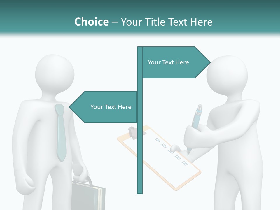 Pen Write Character PowerPoint Template