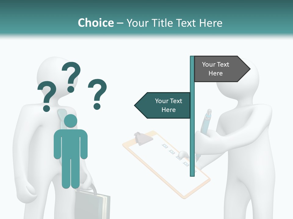 Pen Write Character PowerPoint Template