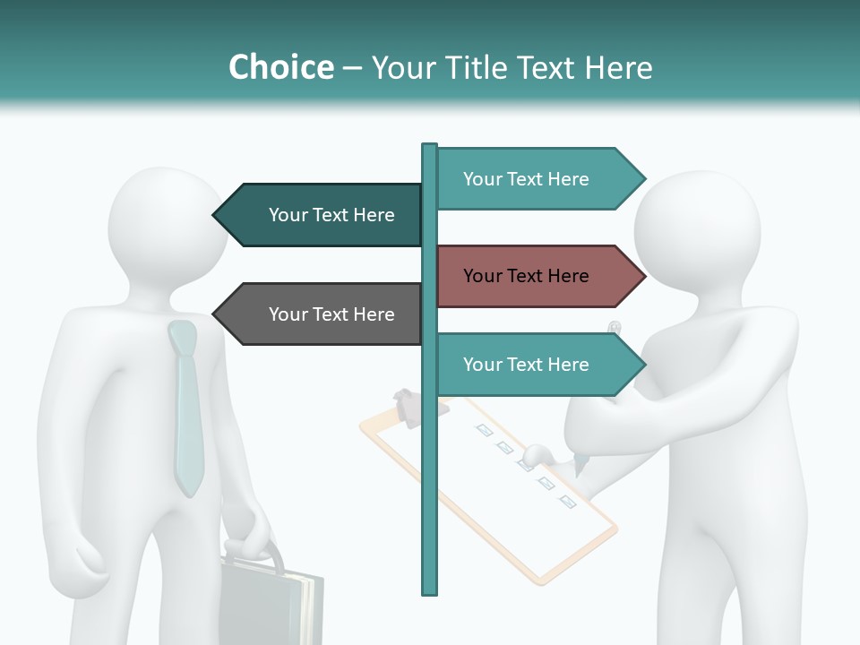 Pen Write Character PowerPoint Template