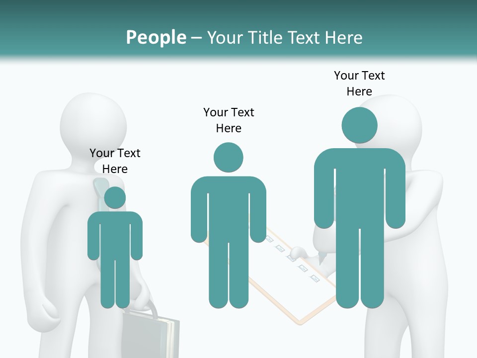 Pen Write Character PowerPoint Template