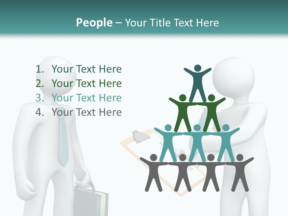 Pen Write Character PowerPoint Template