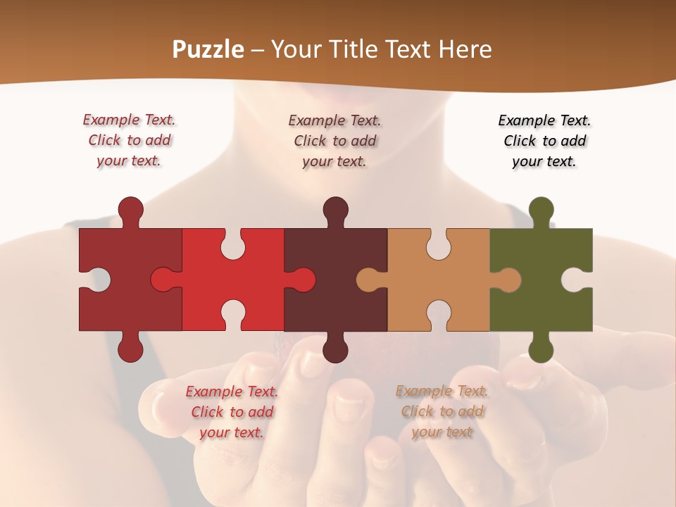 Lady Person Apple PowerPoint Template