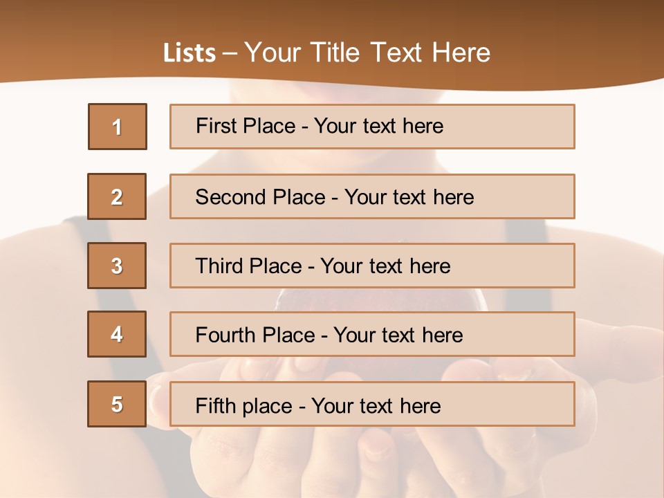 Lady Person Apple PowerPoint Template
