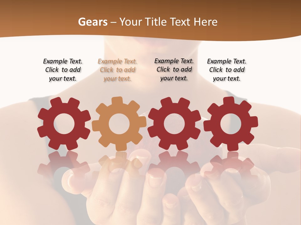 Lady Person Apple PowerPoint Template