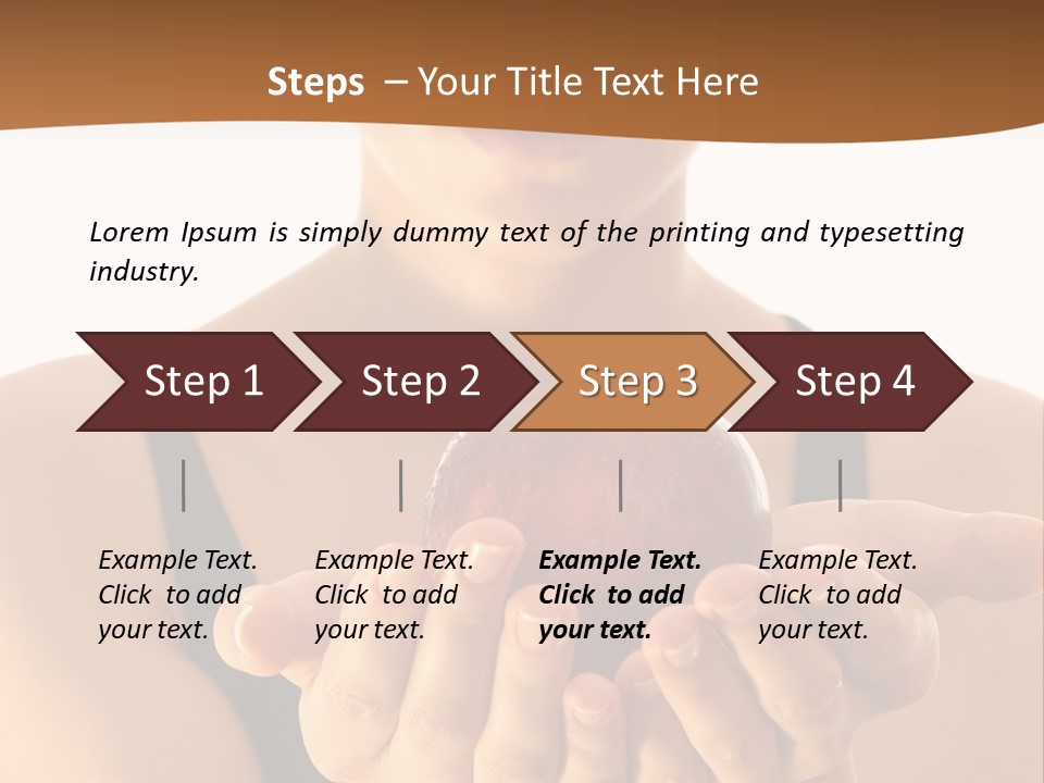 Lady Person Apple PowerPoint Template