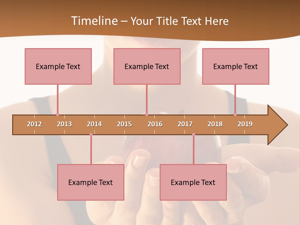 Lady Person Apple PowerPoint Template