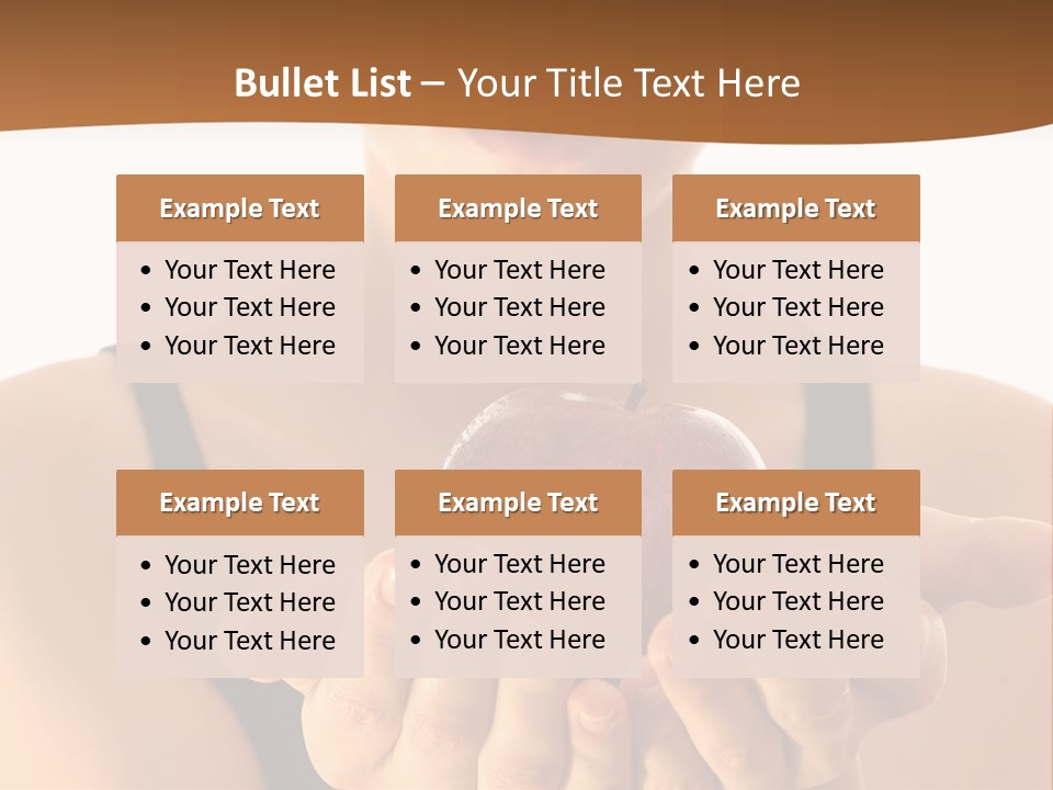 Lady Person Apple PowerPoint Template