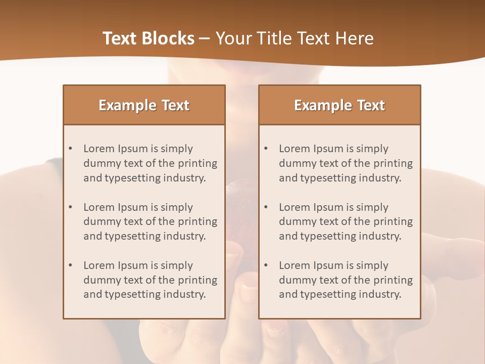 Lady Person Apple PowerPoint Template