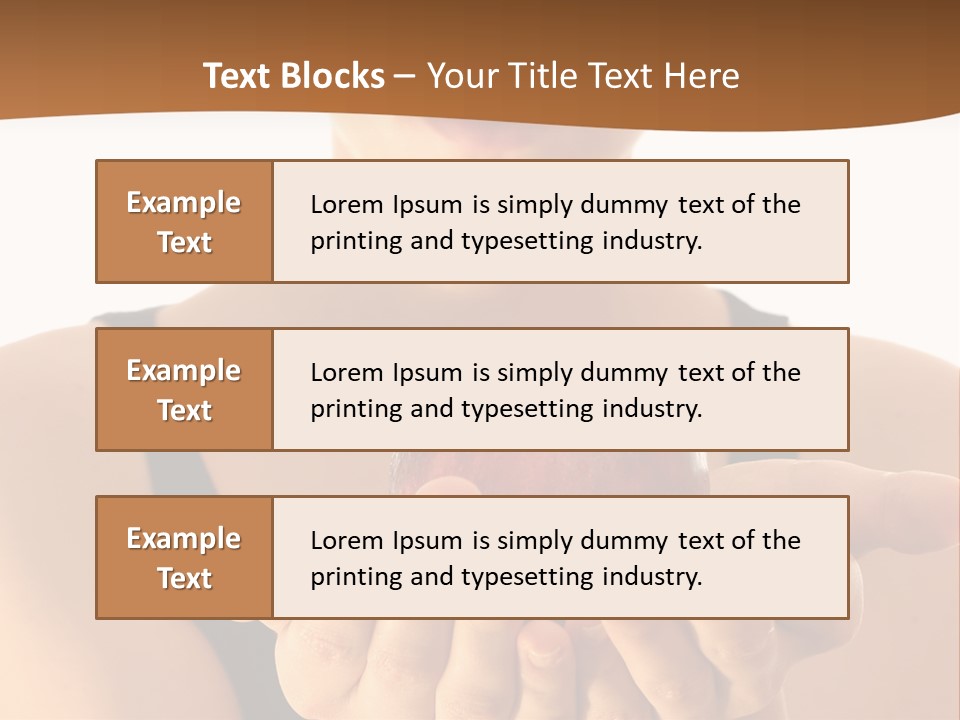 Lady Person Apple PowerPoint Template