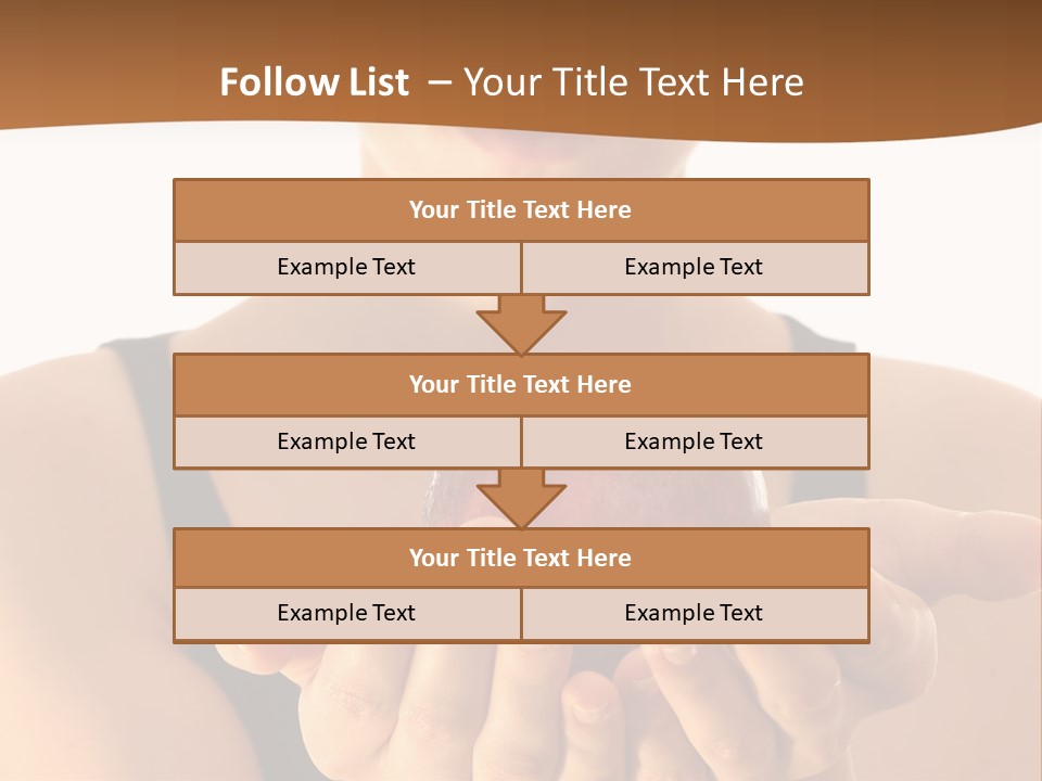 Lady Person Apple PowerPoint Template