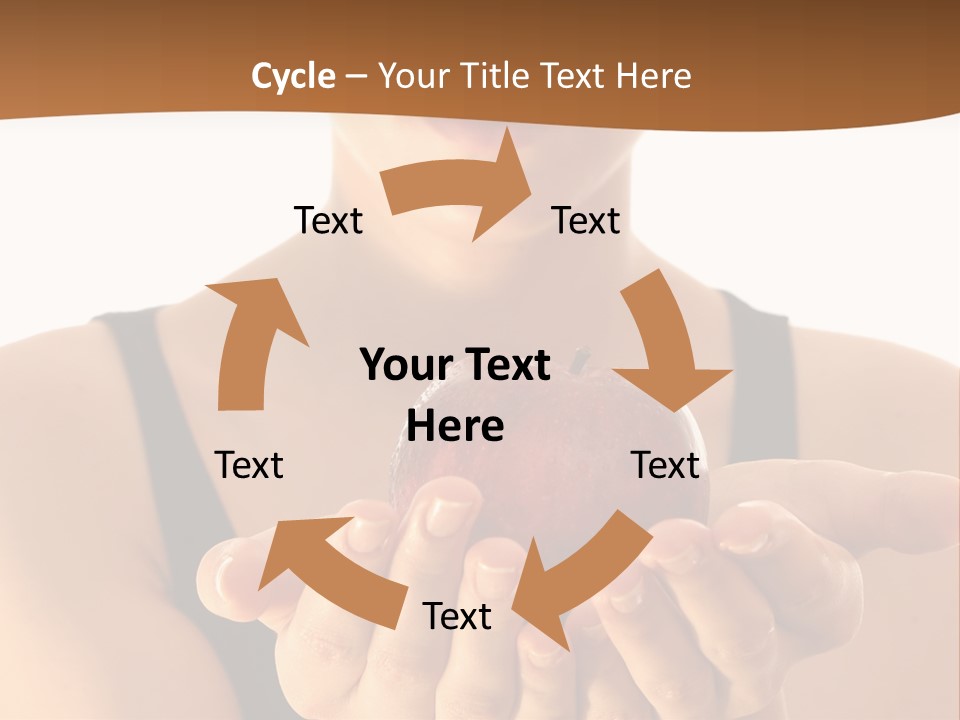 Lady Person Apple PowerPoint Template