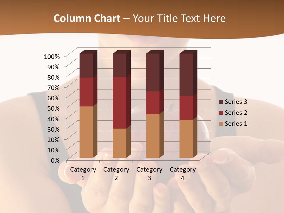 Lady Person Apple PowerPoint Template