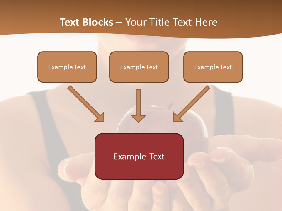 Lady Person Apple PowerPoint Template