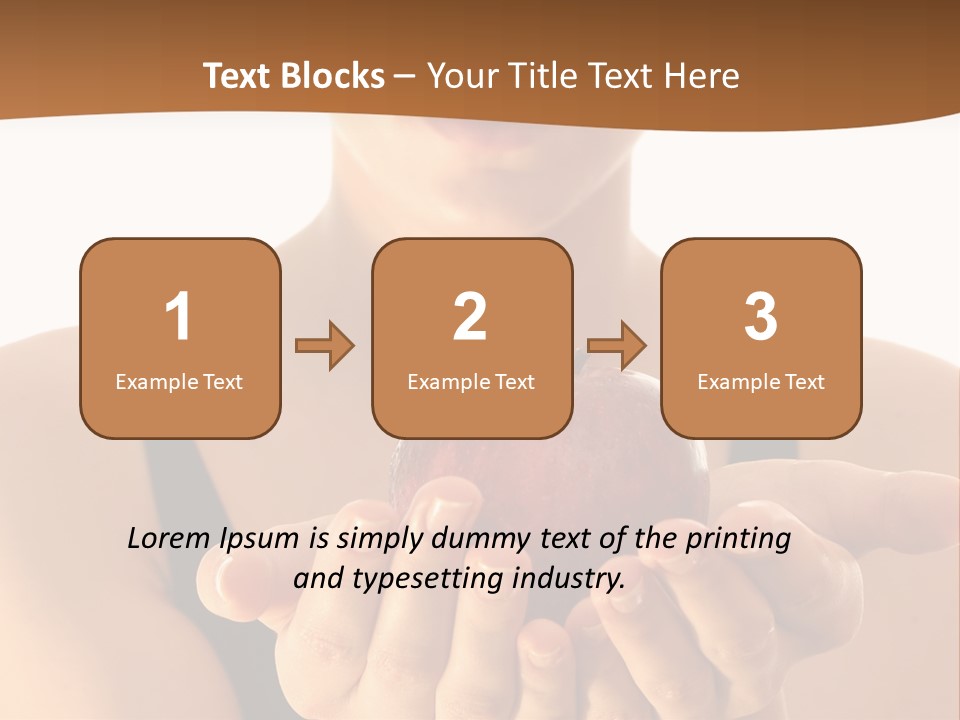 Lady Person Apple PowerPoint Template