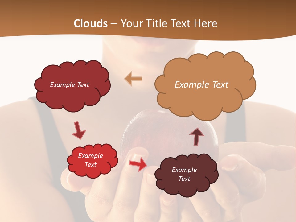 Lady Person Apple PowerPoint Template