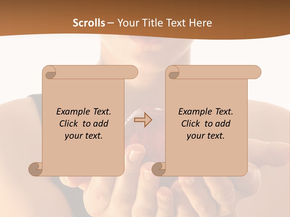 Lady Person Apple PowerPoint Template