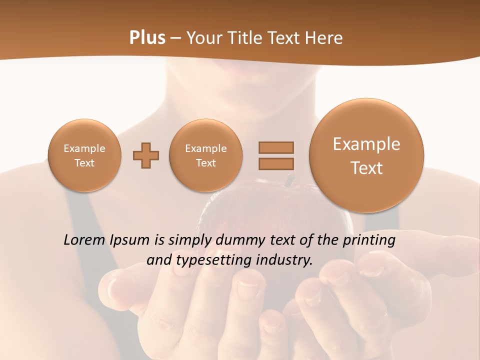 Lady Person Apple PowerPoint Template