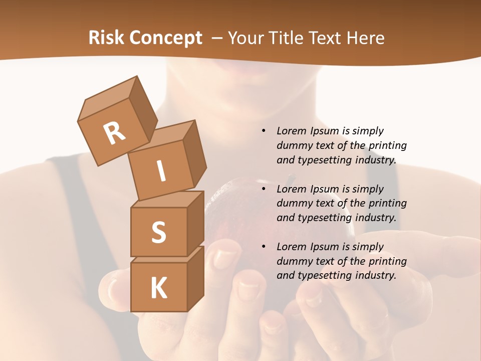 Lady Person Apple PowerPoint Template