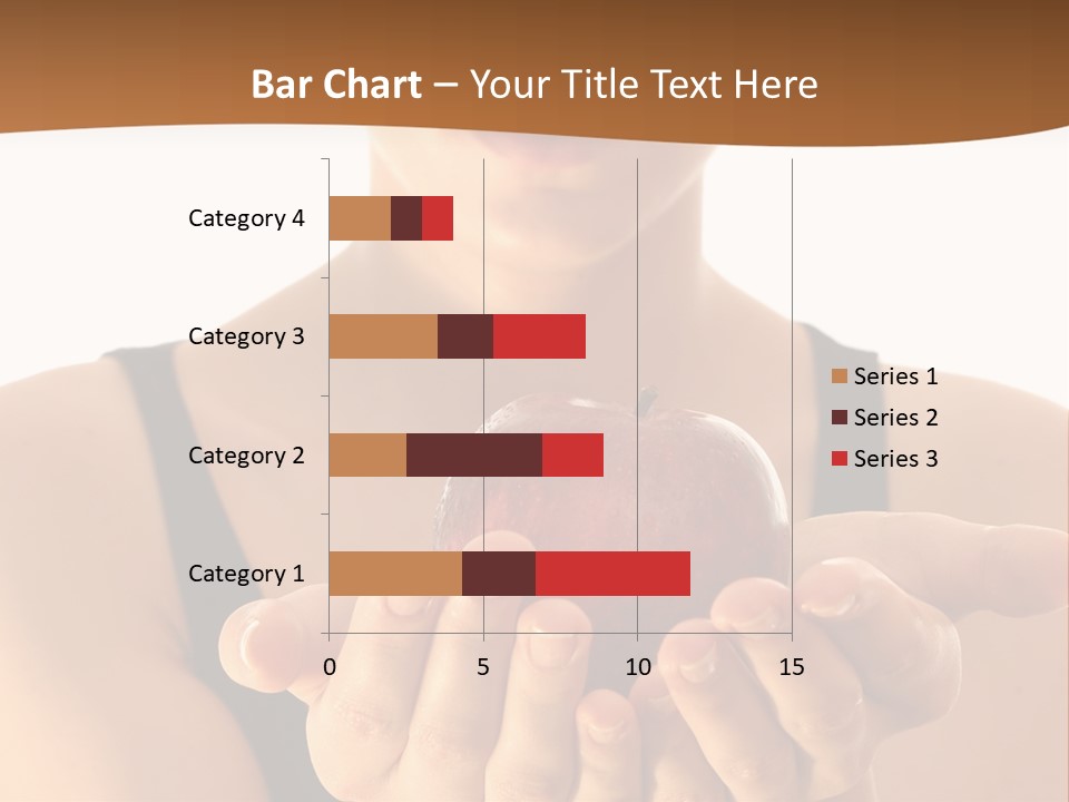 Lady Person Apple PowerPoint Template