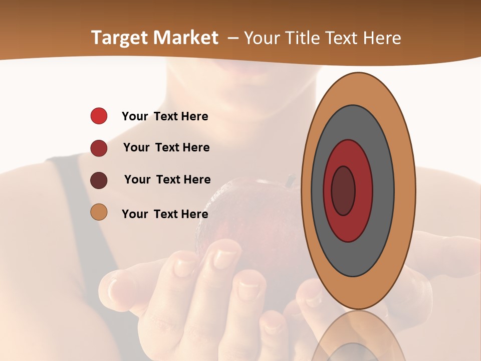 Lady Person Apple PowerPoint Template