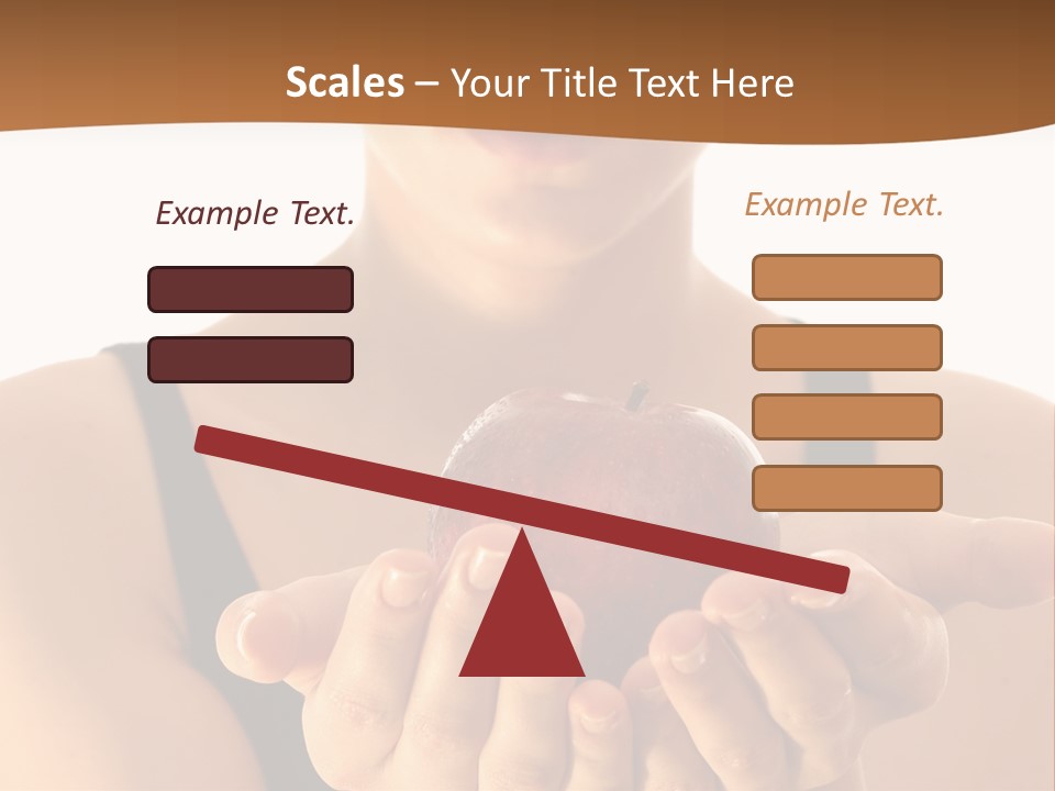 Lady Person Apple PowerPoint Template