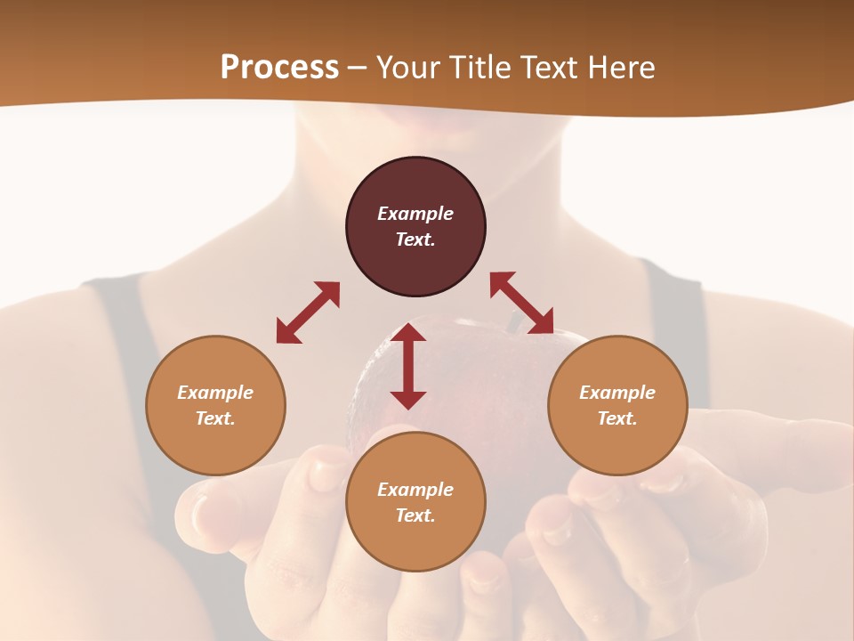 Lady Person Apple PowerPoint Template