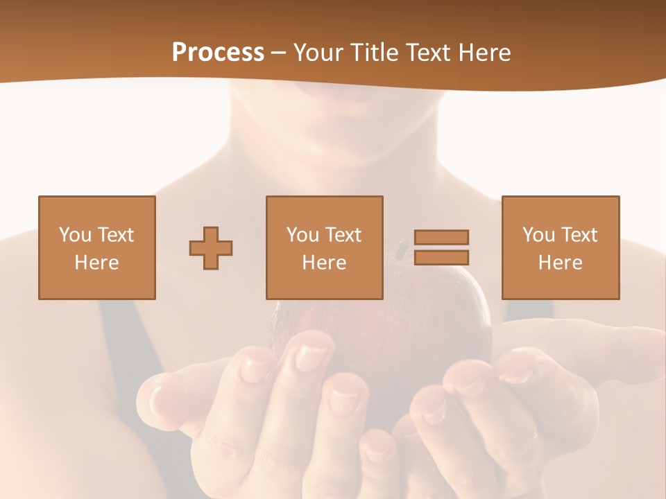 Lady Person Apple PowerPoint Template