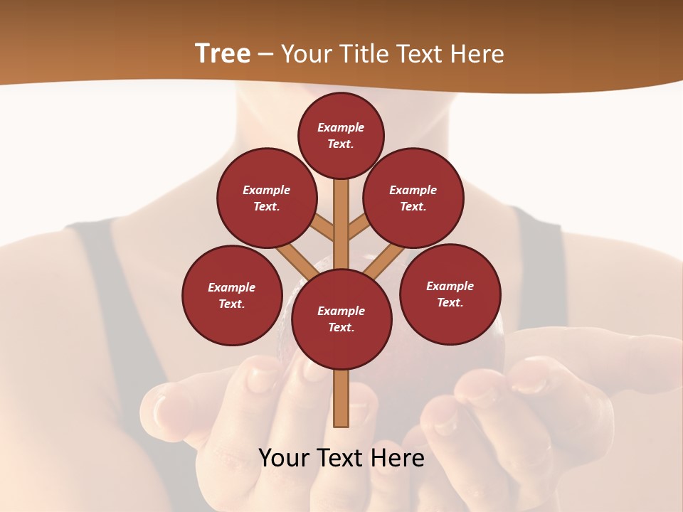 Lady Person Apple PowerPoint Template