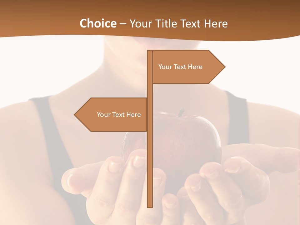 Lady Person Apple PowerPoint Template