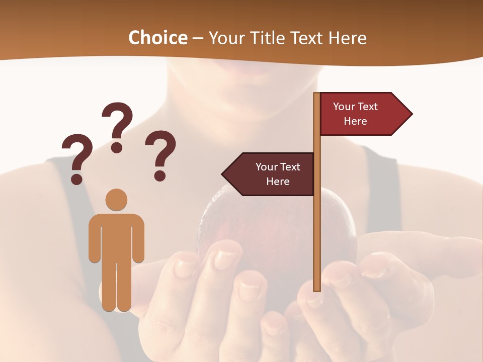 Lady Person Apple PowerPoint Template