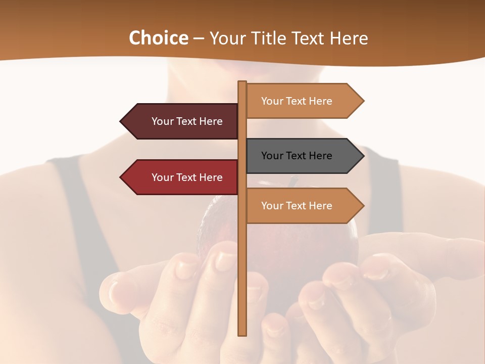 Lady Person Apple PowerPoint Template