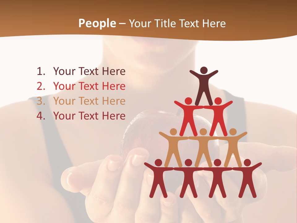 Lady Person Apple PowerPoint Template