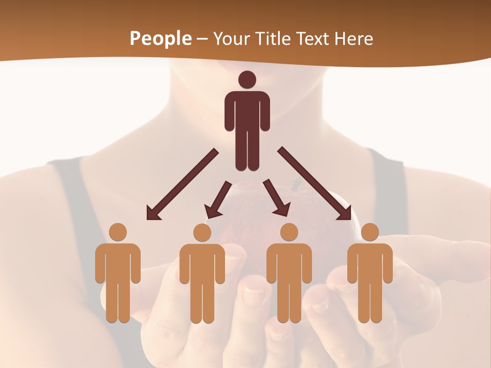 Lady Person Apple PowerPoint Template