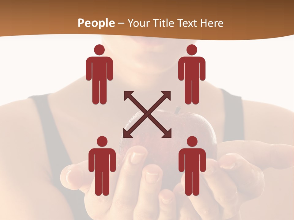 Lady Person Apple PowerPoint Template