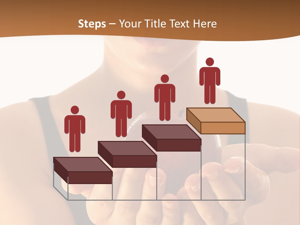 Lady Person Apple PowerPoint Template