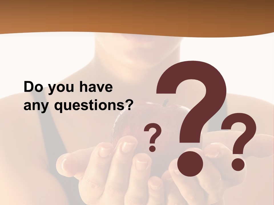 Lady Person Apple PowerPoint Template