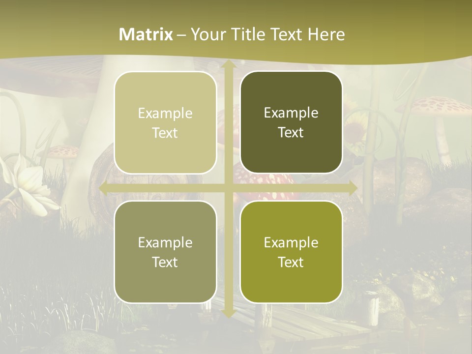 Muchomor Fantasy Czerwony PowerPoint Template