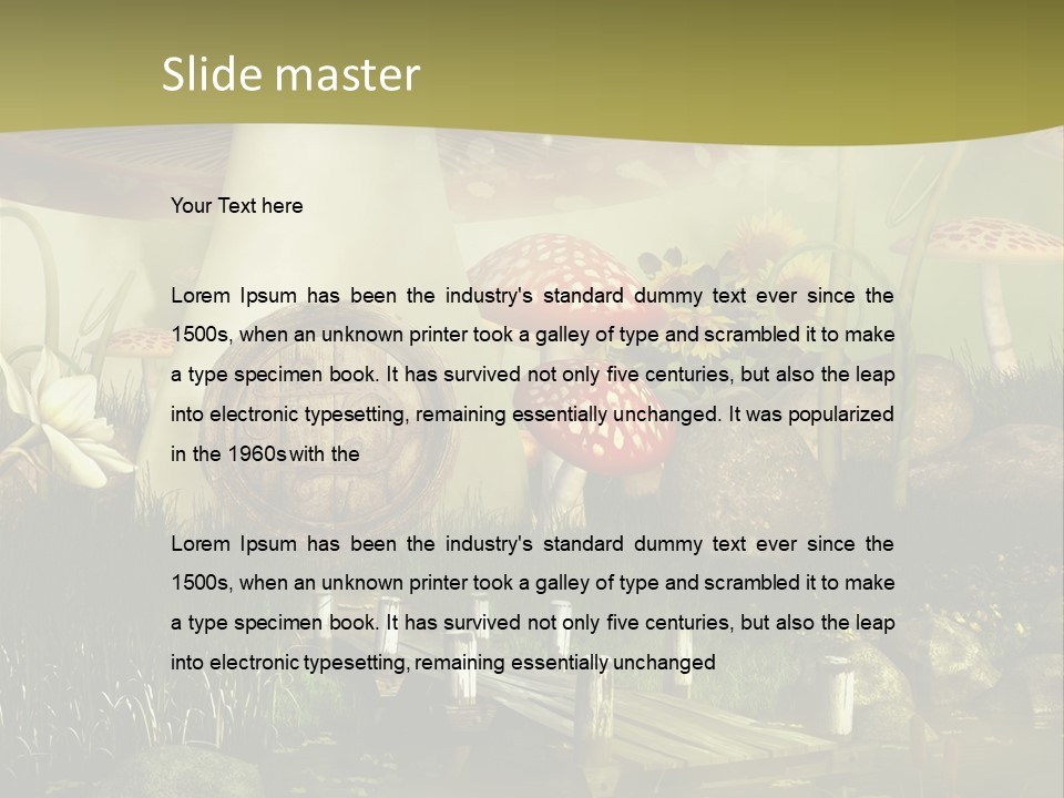 Muchomor Fantasy Czerwony PowerPoint Template