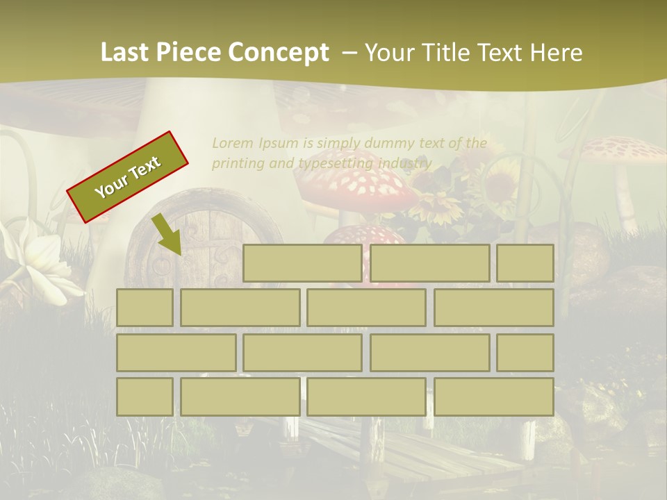 Muchomor Fantasy Czerwony PowerPoint Template