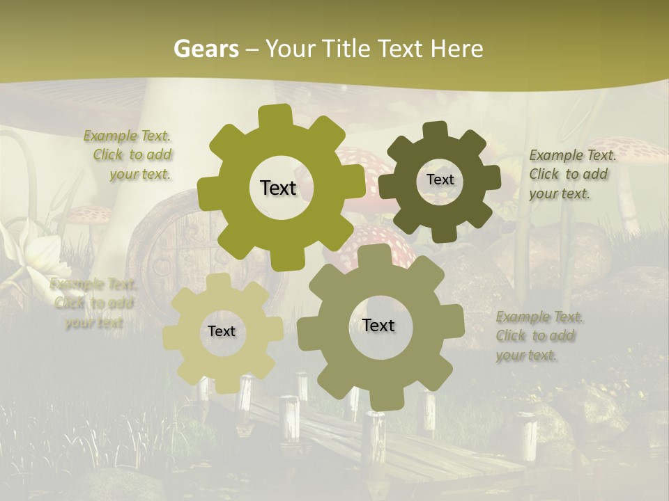 Muchomor Fantasy Czerwony PowerPoint Template