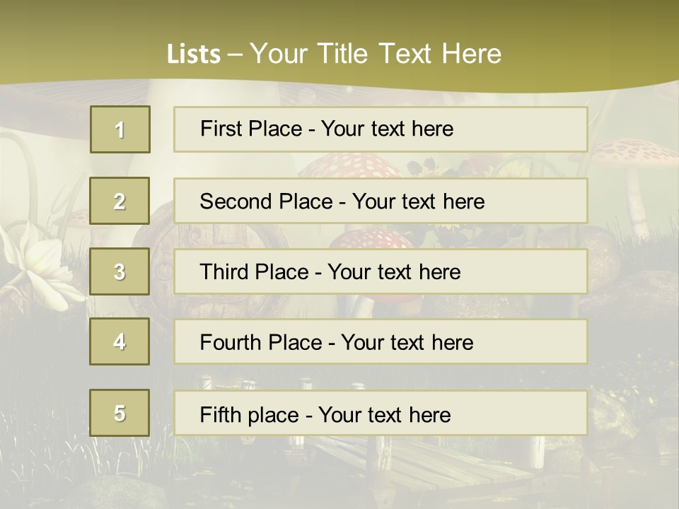 Muchomor Fantasy Czerwony PowerPoint Template