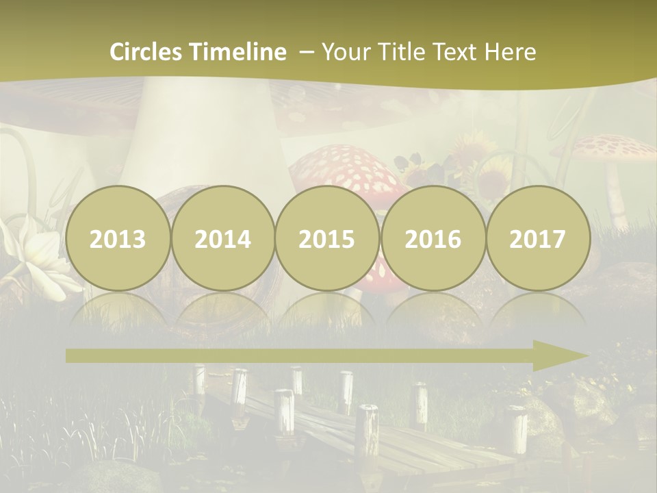 Muchomor Fantasy Czerwony PowerPoint Template